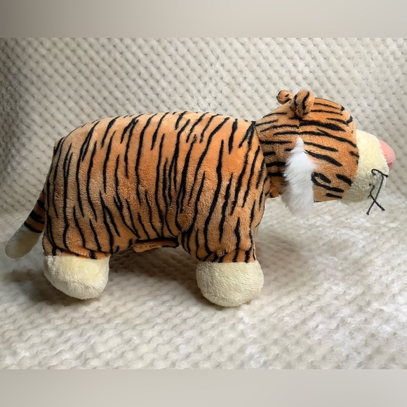 KEEL TOYS Plush Striped Tiger Foldable Pillow Stuffed Animal Toy - Picture 6 of 14